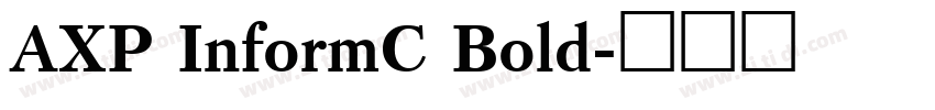 AXP InformC Bold字体转换